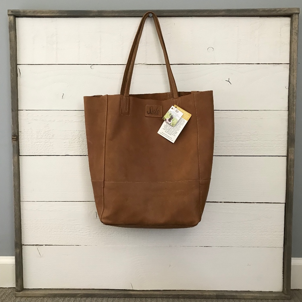 Sseko Designs Safari Leather Bucket Bag